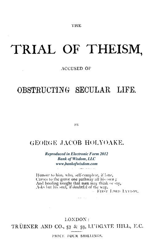 (image for) The Trial of Theism